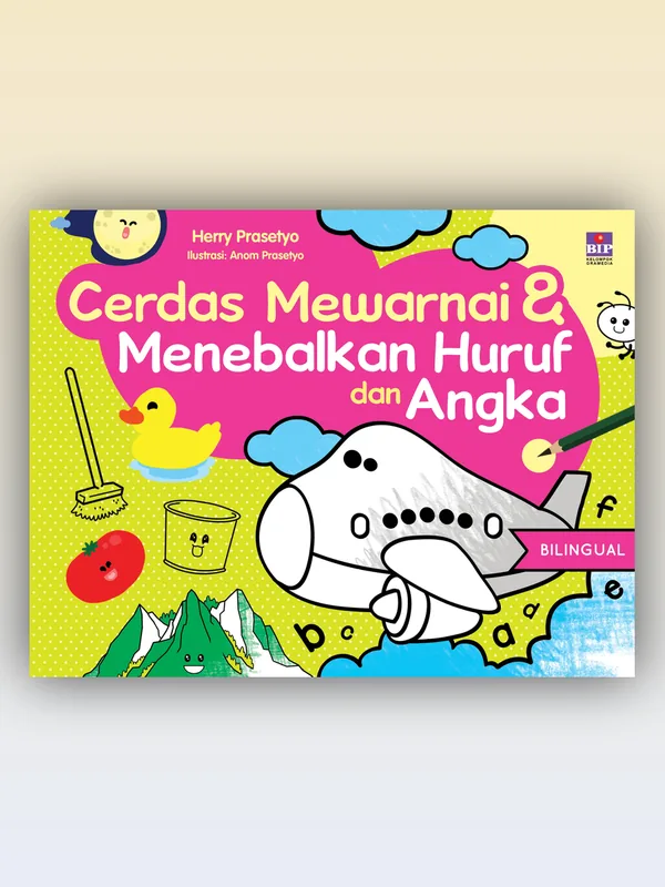 Sampul buku Cerdas Mewarnai dan Menebalkan Huruf dan Angka