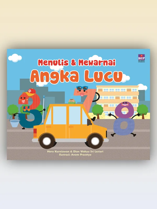 Sampul buku Menulis dan Mewarnai Angka Lucu