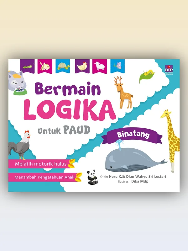 Sampul buku Bermain Logika untuk PAUD: Binatang