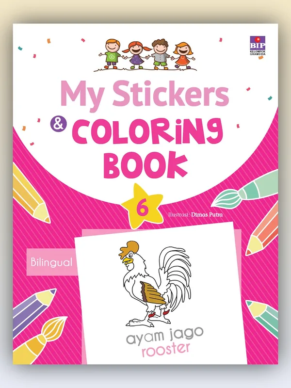 Sampul buku My Stickers and Coloring Book 6