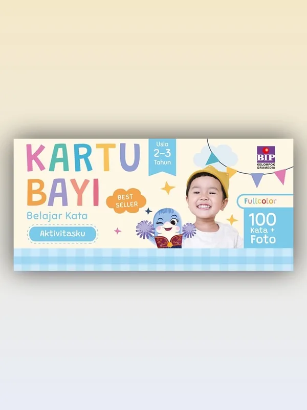 Sampul buku Kartu Bayi Belajar Membaca Usia 2-3 Tahun