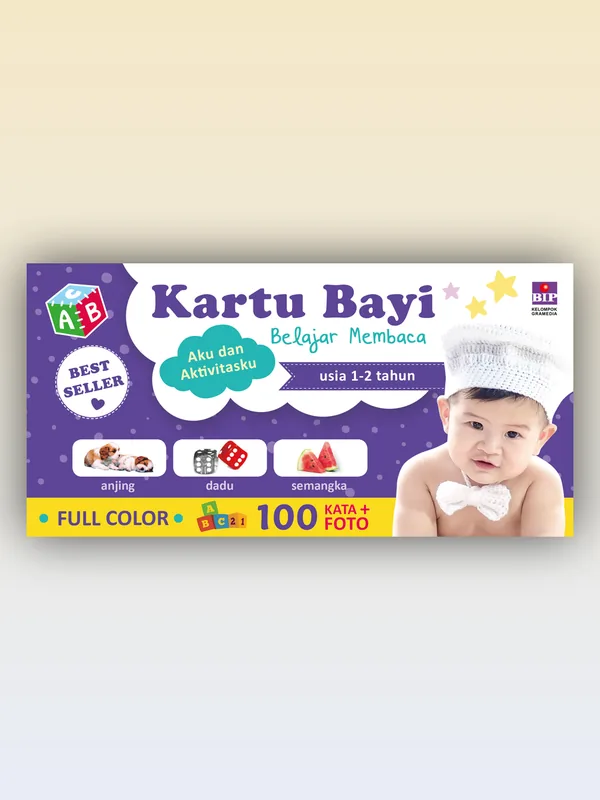 Sampul buku Kartu Bayi Belajar Membaca Usia 1-2 Tahun