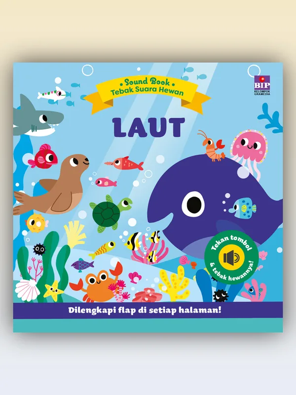 Sampul buku Sound Book Tebak Suara Hewan: Laut