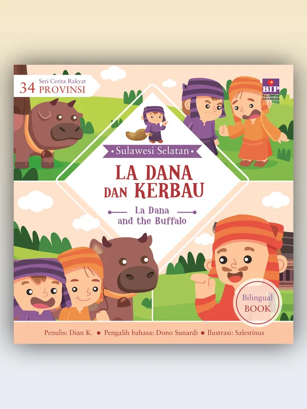 Sampul buku Seri Cerita Rakyat 34 Provinsi: La Dana dan Kerbau