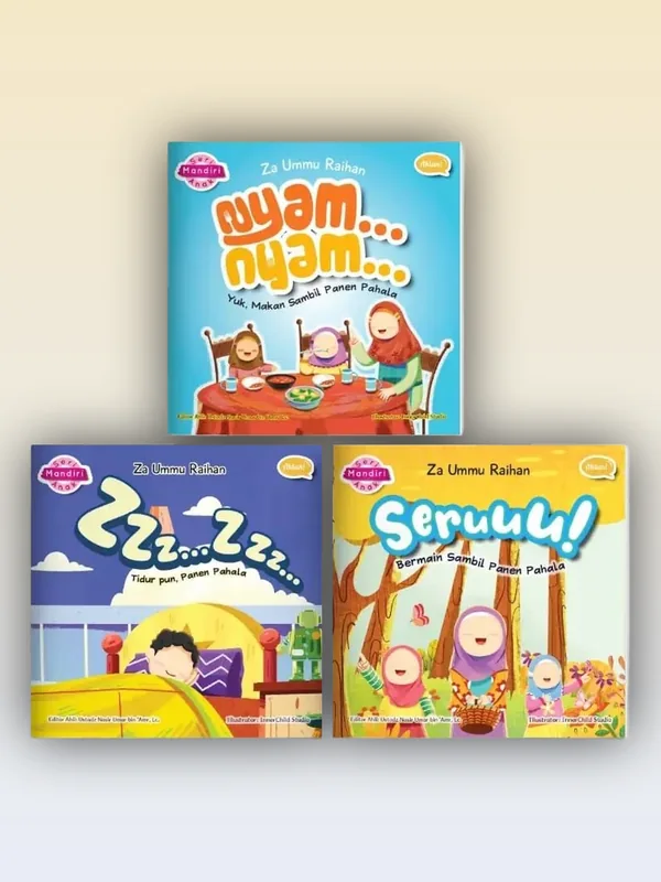 Sampul buku Seri Anak Mandiri (Zzz... Zzz..., Nyam... Nyam..., Seruuu!)