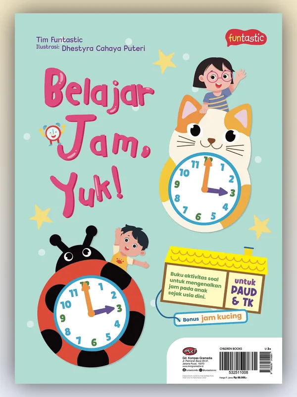 Sampul buku Belajar Jam, Yuk! (Bonus Jam Kucing)