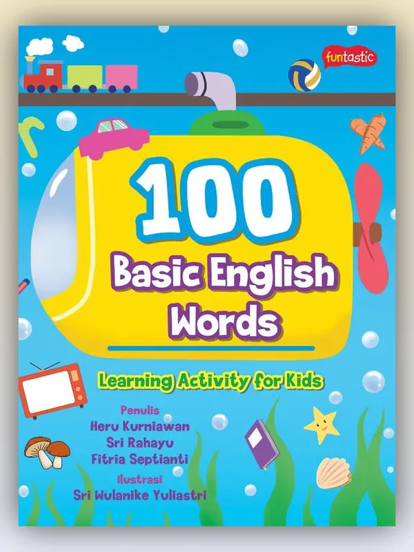 Sampul buku 100 Basic English Words - Learning Activity for Kids
