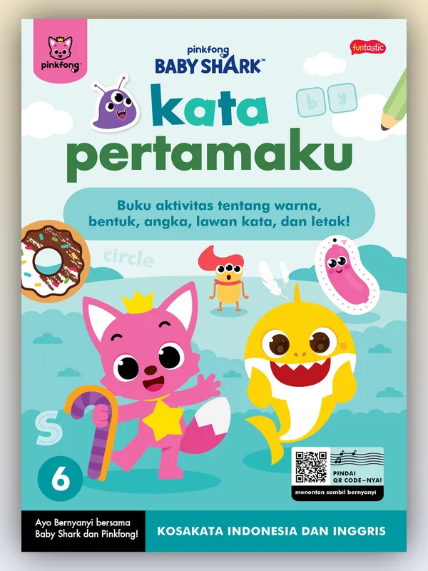 Sampul buku Pinkfong Baby Shark - Kata Pertamaku 6